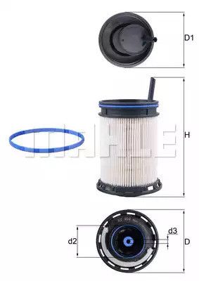 Фільтр паливний MAHLE/KNECHT Audi, VW 15, MAHLE/KNECHT (KX494D) | Зображення 2