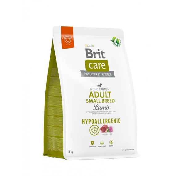 Корм сухий Brit Care Dog Hypoallergenic Adult Small Breed для дорослих собак малих порід від 1 до 10 кг гіпоалергенний з ягн