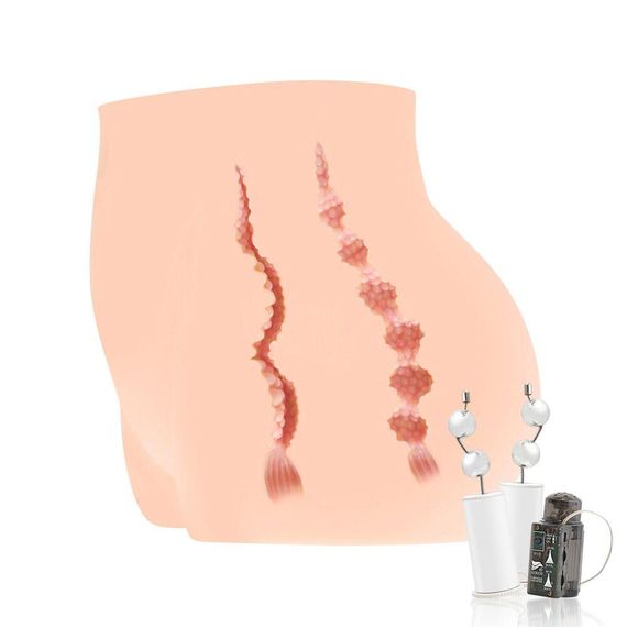 Мастурбатор-полуторс Kokos Cherry 2WayPlus з функцією масажу та вібрацією з вібрацією і масажем, два входи: вагіна і попка | Зображення 5