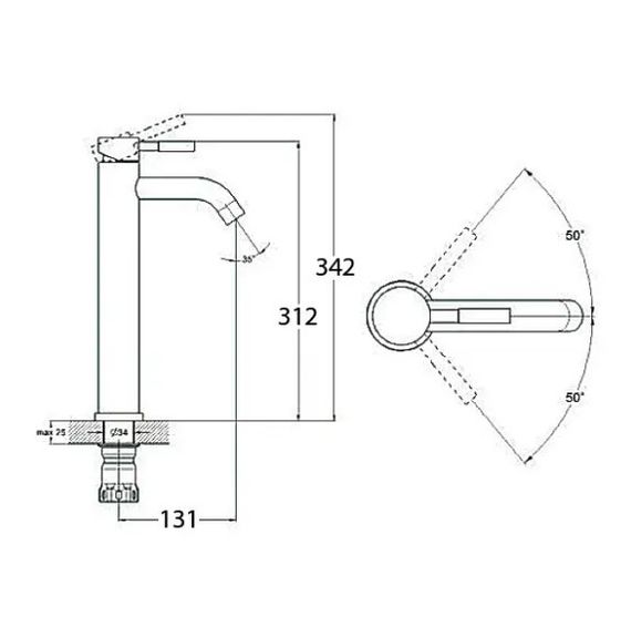 Змішувач для раковини WEZER EKO11С-01 | Зображення 1