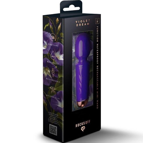 Вібромасажер Rocks Off Mini Wand Violet Dream, 16 режимів Sex Aura | Зображення 5
