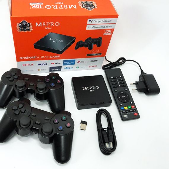 Игровая тв приставка AndroidTV+Game Box M8PRO Mini + 2 джойстика,  Игровая приставка с подключением к ТВ | Зображення 5