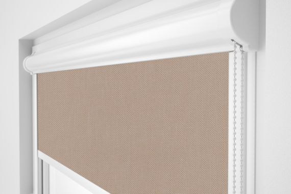 Рулонная штора Rolets Мадрид 2-862-2200 220x170 см закрытого типа Капучиновая | Зображення 1