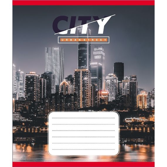 Зошит учнівський "Міста" 018-590539K-1 в клітинку, 18 аркушів