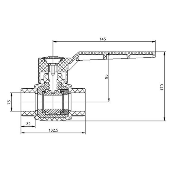 Кран кульовий Blue Ocean 75 SD00010629 | Зображення 1