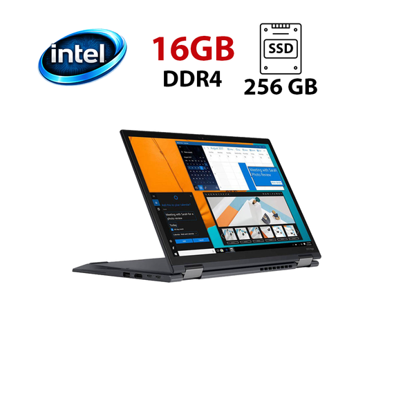 Ультрабук-трансформер Lenovo ThinkPad X13 Yoga G1 / 13.3" (1920x1080) IPS Touch / Intel Core i5-10210U (4 (8) ядра по 1.6 - 4.2 GHz) / 16 GB DDR4 / 256 GB SSD / Intel UHD Graphics / WebCam б/в