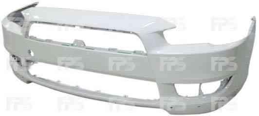 Передний бампер Mitsubishi Lancer X (10) 07-12, грунт, с отв. под спойлер (FPS) 6400B916WA