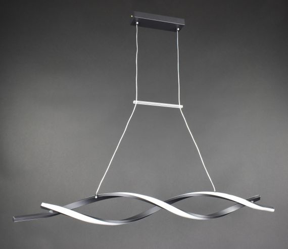 Люстра світлодіодна підвісна LED світильник для квартири на стелю лед 27327 Чорний 25-100х14х100 см.