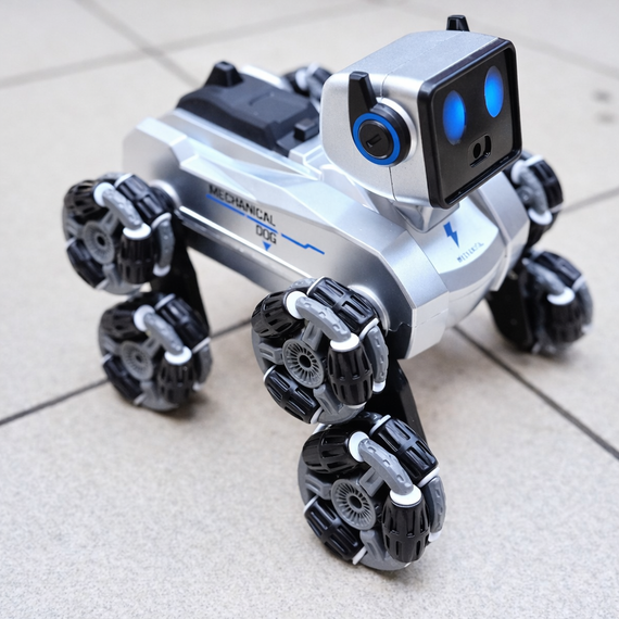 Робот-собака Stunt Robot Dog H29-1 на радиоуправлении с LED-подсветкой и 8 колесами Mecanum | Зображення 2
