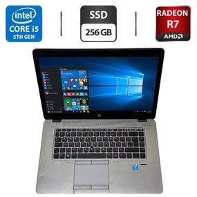 Ноутбук HP EliteBook 850 G2 / 15.6" (1920x1080) TN / Intel Core i5-5200U (2 (4) ядра по 2.2 - 2.7 GHz) / 8 GB DDR3 / 256 GB SSD / AMD Radeon R7 M260, 2 GB GDDR3, 64-bit / Windows 10 Pro б/у