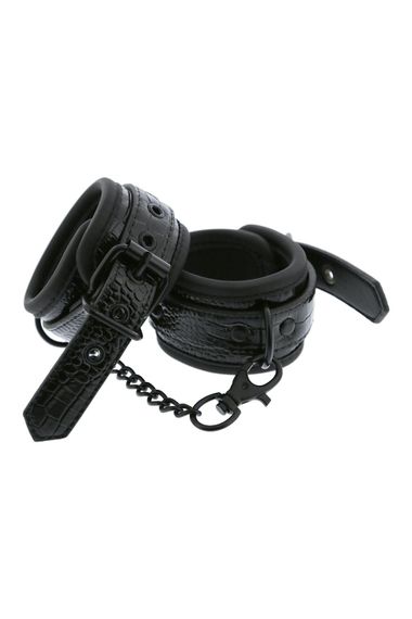 Наручники BLAZE LUXURY HANDCUFF CROCO BLACK, Черный