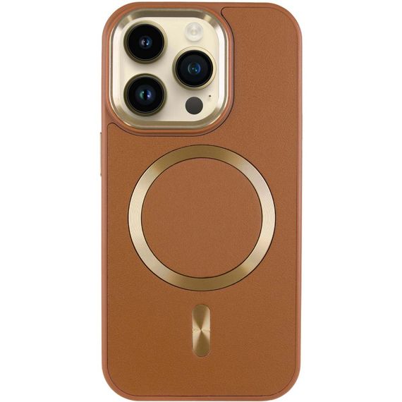 Шкіряний чохол SnapCase with MagSafe для Apple iPhone 14 Pro (6.1") Brown | Зображення 1