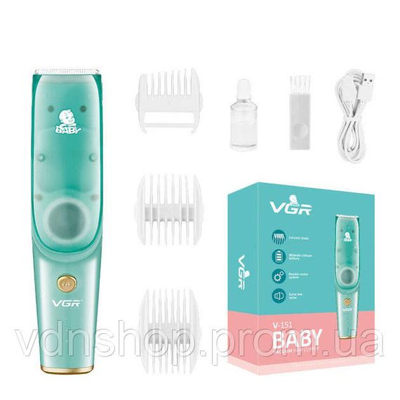 Машинка з витяжкою для стрижки дітей та немовлят VGR V-151 Baby зі змінними насадками VF-50 | Зображення 9