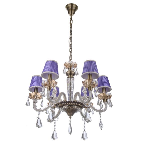 Люстра подвесная хрустальная E14 60W WH (BCL-357S/6)