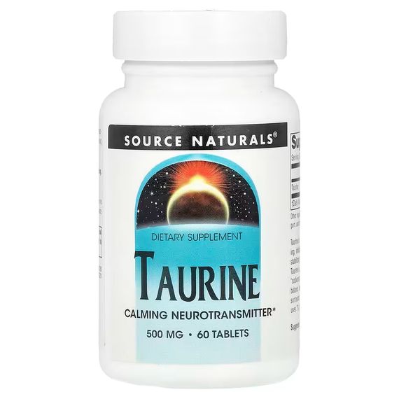 Таурин Source Naturals Taurine 500 мг 60 таблеток