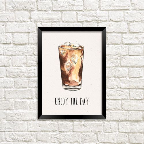 Постер в рамці Enjoy the day 30x42 см, A3 (MT3_COF005_BL)