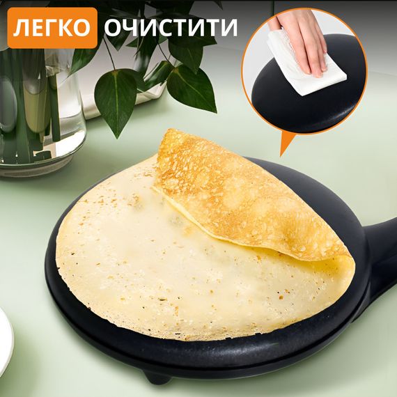 Сковорода для млинців електрична з антипригарним покриттям діаметр 20 см Sokany 650 Вт | Зображення 2
