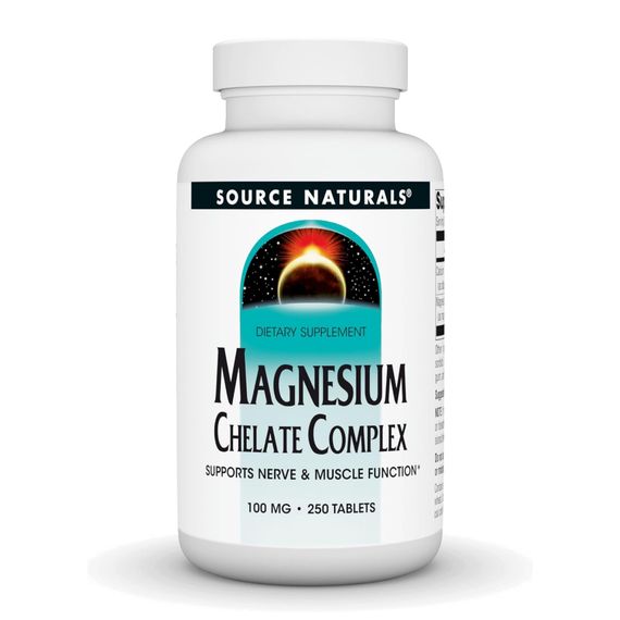 Магний Хелат Source Naturals Magnesium Chelate Complex 100mg - 250 tabs