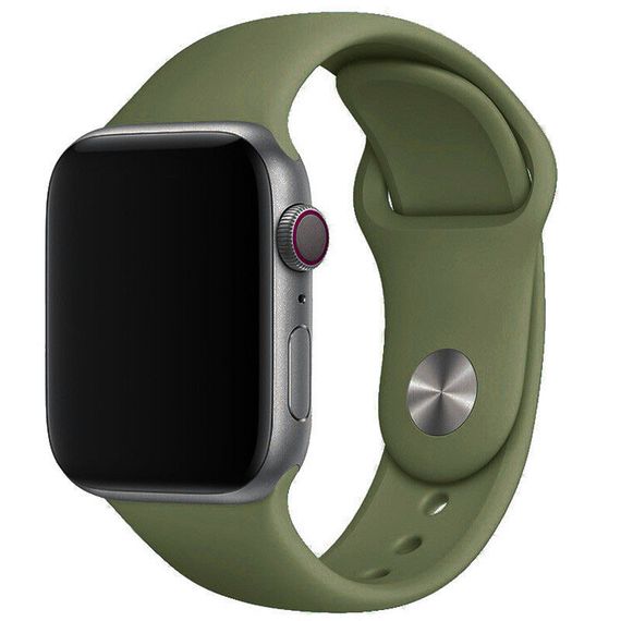 Силіконовий ремінець для Apple Watch Sport Band 38/40/41/42mm(ser.10) (S/M & M/L) 3pcs Зелений / Olive