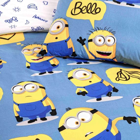 Постільна білизна TAC Disney 160×220 см Minions Bananas | Зображення 1