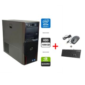 Робоча станція Fujitsu Celsius M720 Tower / Intel Xeon E5-1620 (4 (8) ядра по 3.6 - 3.8 GHz) / 32 GB DDR3 / 1000 GB HDD / nVidia Quadro 600, 1 GB GDDR3, 128-bit / 500W б/в + Подарунок Дротова миша та клавіатура