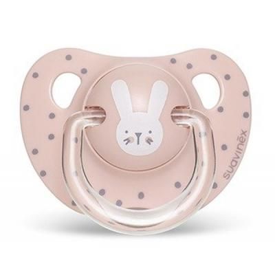 Пустышка Suavinex Hygge анатом.Уютные истории 18+ мес. розовый зайчик (306582)