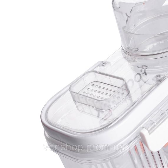 Контейнер для хранения сыпучих продуктов 20х11х22 см с дозатором и мерной шкалой ёмкость для круп 2л HP-27-13 | Зображення 7