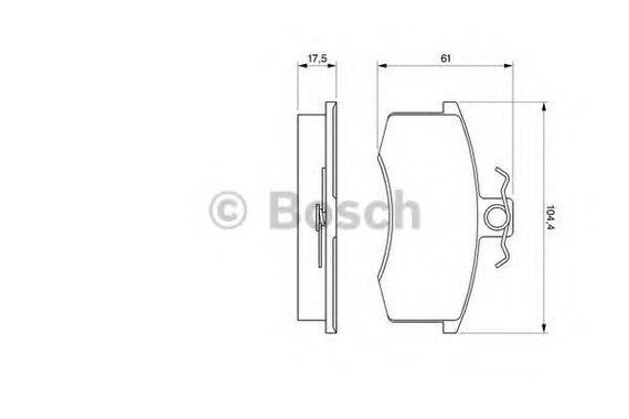 Колодка гальм. диск. ВАЗ 2108-09 перед. (вир-во Bosch) BOSCH 0986491700 на LADA PRIORA Наклонная задняя часть (2172)