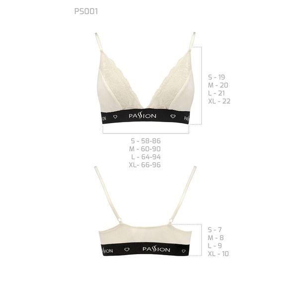 Еластичний топ з мереживом Passion TOP ecru, S | Зображення 4
