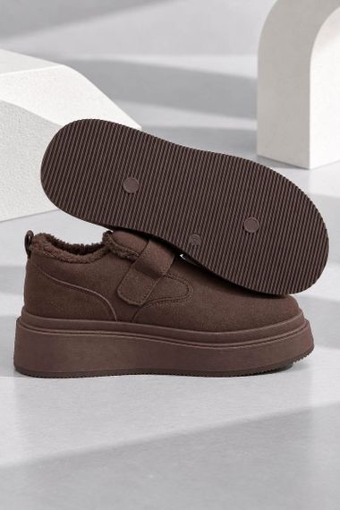 Черевики жіночі на хутрі замша, колір шоколадний, 248RPS120 | Зображення 4