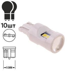 Лампа діодна T-10 -6SMD-3030 ceramic лінза