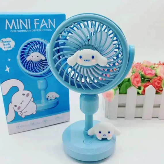 Чарівний мінівентилятор настільний з персонажами Kurumi, Melody, Cinnamoroll, вентилятор на акумуляторі з USB-підзарядкою | Зображення 4