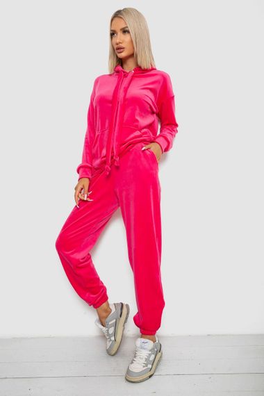 Спортивный костюм женский велюровый, цвет розовый, 241R1530-5 | Зображення 2