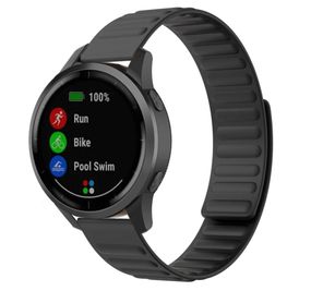 Силіконовий магнітний ремінець Primolux Magnet для годинника Garmin Vivoactive 4 - Black