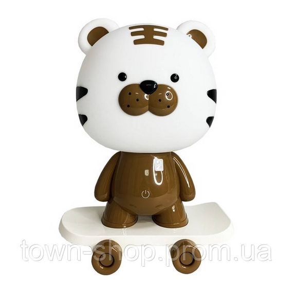Ночник детский «Тигр на скейте» MGZ-1408(Brown) сетевой, питание от USB