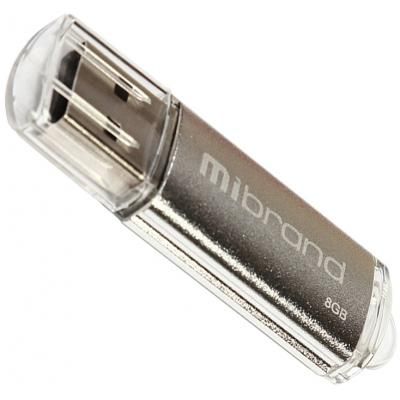 USB флеш накопичувач Mibrand 8GB Cougar Silver USB 2.0 (MI2.0/CU8P1S) (MI2.0/CU8P1S)