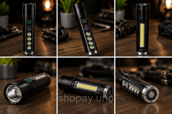 Ручний ліхтарик S 200 / Акумуляторний ліхтарик UKC Luminous S200 / Потужний LED ліхтар | Зображення 2