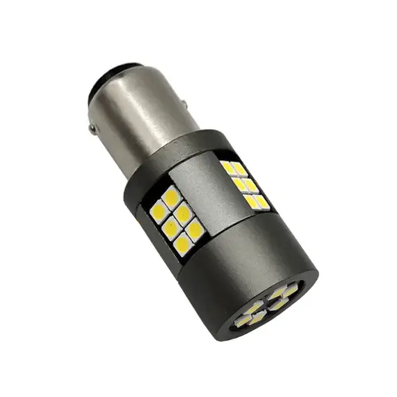 Автолампа світлодіодна P21W/1156, цоколь BA15s, 3030 x 30 smd, обманка, біполярна, біла, 12 — 24 В | Зображення 1