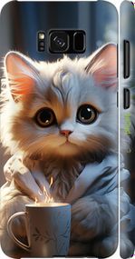 Чохол на Samsung Galaxy S8 Plus Білий кіт "5646m-817-2448"