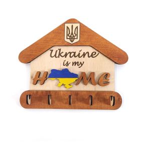 Ключница Ukrain is my HOME Мастерская мистера Томаса 20x16.5см Фанера 4 мм Герб