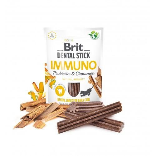 Ласощі для собак Brit Dental Stick Immuno для міцного імунітету, пробіотики та кориця, 7 шт, 251 г | Зображення 1
