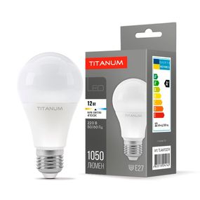 LED лампа TITANUM A60 12W E27 4100K
