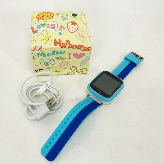 Дитячий розумний годинник з GPS Smart baby watch Q750 Blue, смарт годинник-телефон з сенсорним екраном GF-310 та іграми | Зображення 9