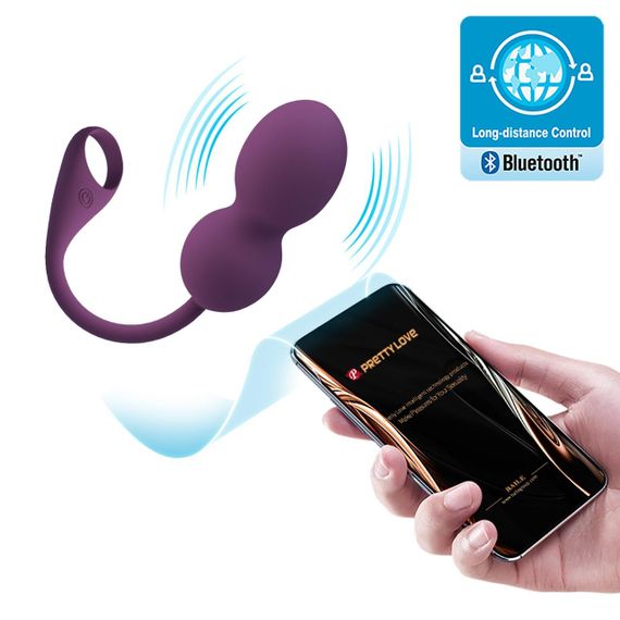 Вагінальні кульки Pretty love Elvira dark Purple, 12 vibration functions Mobile APP Long-distance Co sexstyle | Зображення 2