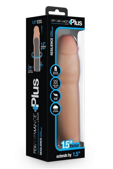 Силіконовий подовжувач пеніса Blush Performance Plus Resilience бежевий Sex Aura | Зображення 8