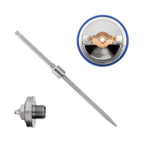 Комплект форсунки 1.3 мм для фарбопультів HVLP II PT-0100, РТ-0105, РТ-0105D (дюза, повітряна головка, голка)1