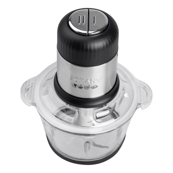 Чопер подрібнювач 800 Вт 4 леза з чашею на 1,5 літри м'ясорубка Sokany SK-7025A | Зображення 5