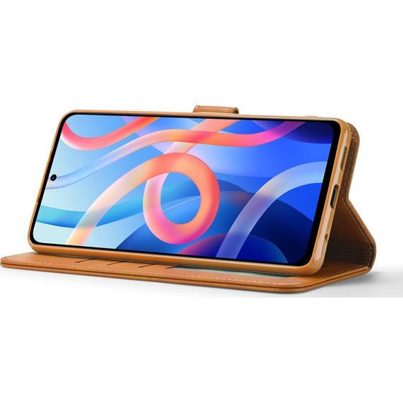 Чохол книжка iMeeke для Xiaomi Redmi Note 11 5G / Poco M4 Pro 5G колір Коричневий | Зображення 1