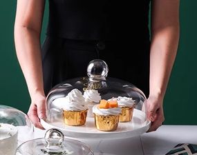 Тортівниця кругла з кришкою Crystal 9 14539 12.5х28 см