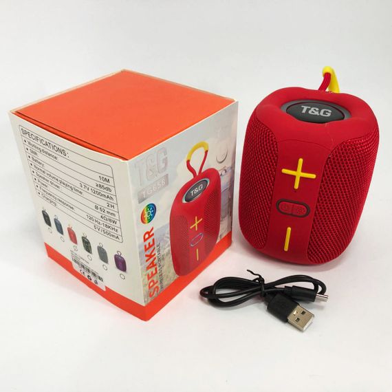 Портативна Bluetooth колонка TG658 8W з RGB підсвічуванням. GK-225 Колір: червоний | Зображення 6